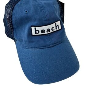 Beachfolly Mesh Marine Beach Chill Cap Hat, Blue